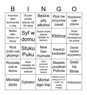 Frizawka bingo Card