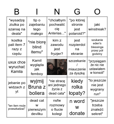 Anterias Bingo Card