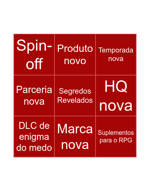Segredos Revelados Bingo Card