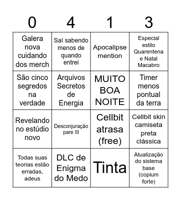 Bingo dos Secretos Revelados Bingo Card