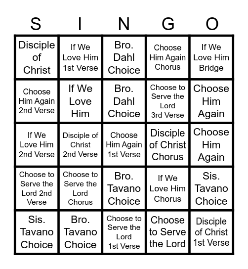 SAN DESTIN PRIMARY Bingo Card