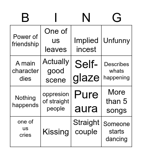 [LSP] BINGO BORED(A) Bingo Card
