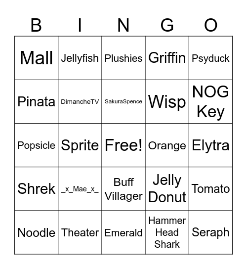 Empire Saturday Bingo Card