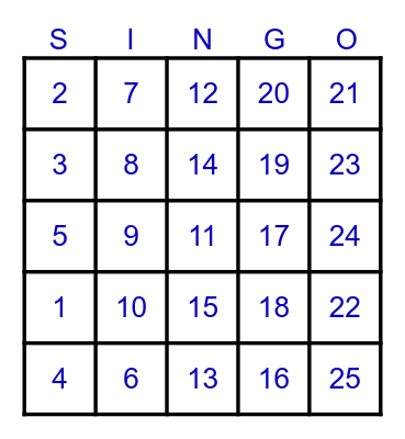 SAN DESTIN PRIMARY Bingo Card