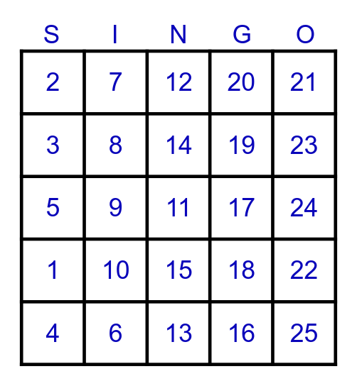 SAN DESTIN PRIMARY Bingo Card