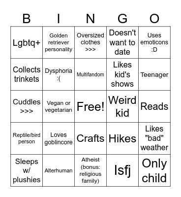 How similar are we? Bingo Card