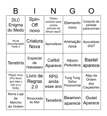 Untitled BingoGuaxini Bingo Card