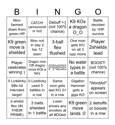 Worlds 2026 VR BUNGOOOO Bingo Card