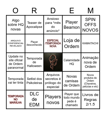 Segredos Revelados Bingo Card