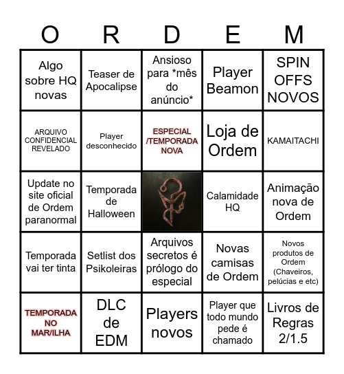 Segredos Revelados Bingo Card