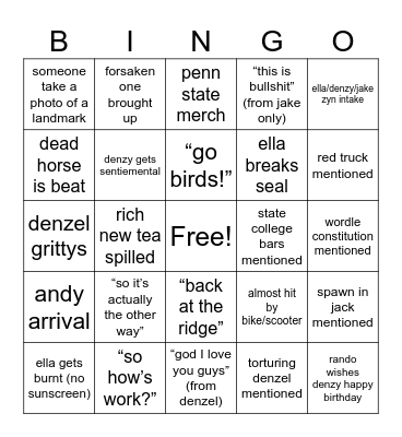 Bingo Card