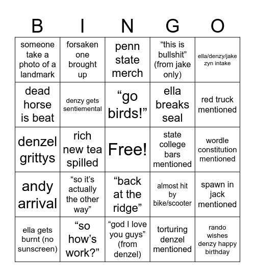 Bingo Card