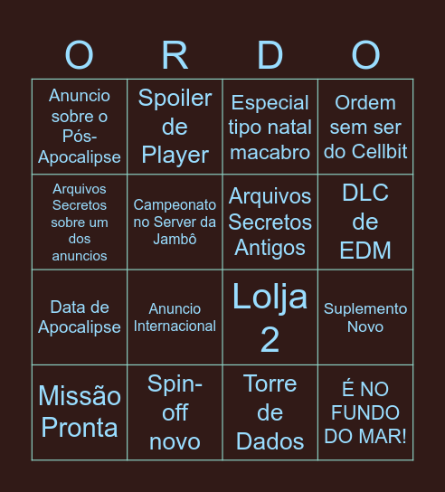 REVELANDO Bingo Card