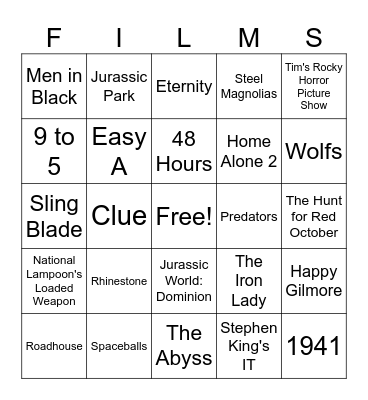 Movies_08292026 Bingo Card