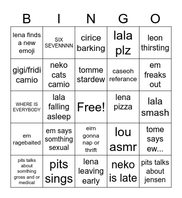 Bingo? Bingo Card