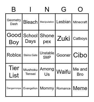 andy fyp Bingo Card