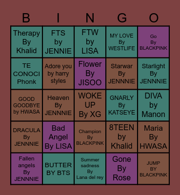 ROSE DENMARK BINGO Card