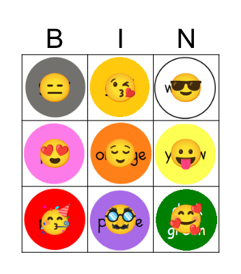 Colour Bingo Card