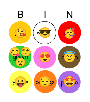 Colour Bingo Card