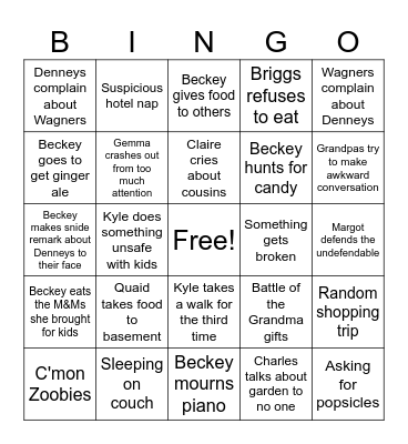 Denney vs Wagner Bingo Card