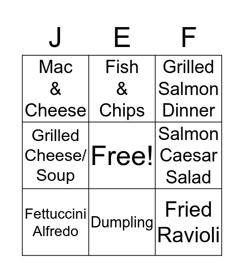 Lent Bingo Card