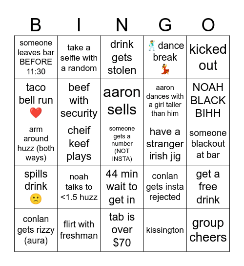 ABSOLUTE GOATED GOAT SMOKE Bingo Card