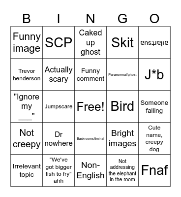 terrifying memes Bingo Card