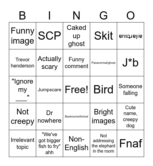 terrifying memes Bingo Card