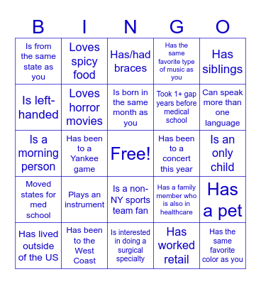 Find Someone Who...! Bingo Card