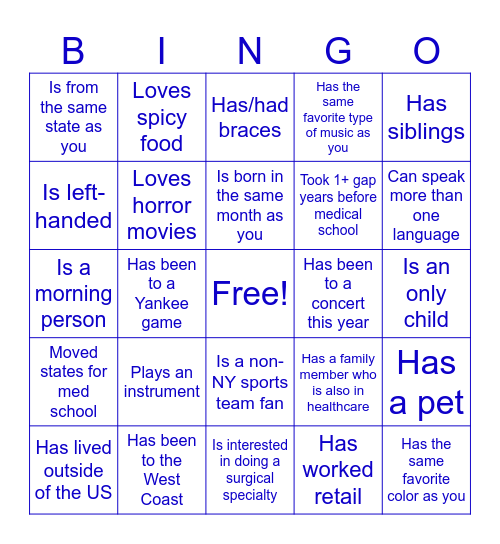 Find Someone Who...! Bingo Card