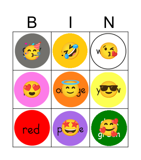 Colour Bingo Card