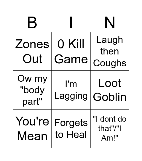 MP Bingo Card
