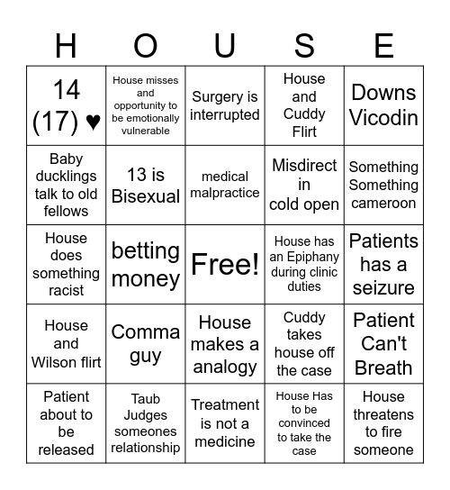 Greg Bingo Card