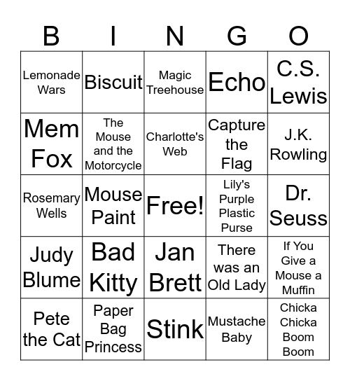 Nevada Reading Week Bingo Card