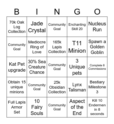 September Bingo Card
