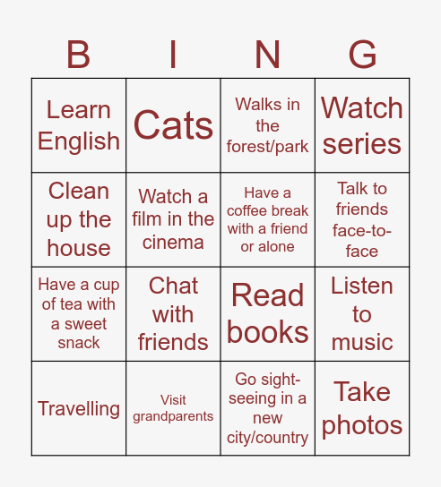 How Mrs. Anna Alekseevna Are You? Bingo Card