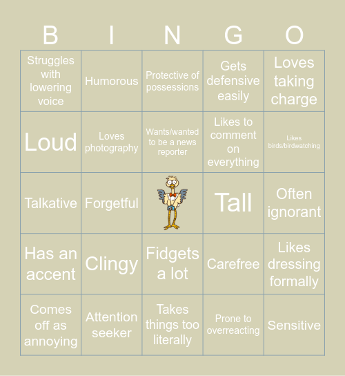 TAOHK&I Kinnies - Dachonosuke Bingo Card
