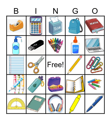 BACK TO SCHOOL BINGO Card