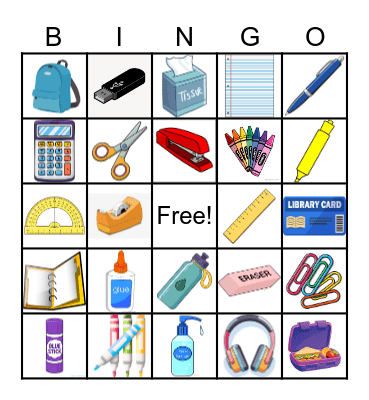 BACK TO SCHOOL BINGO Card