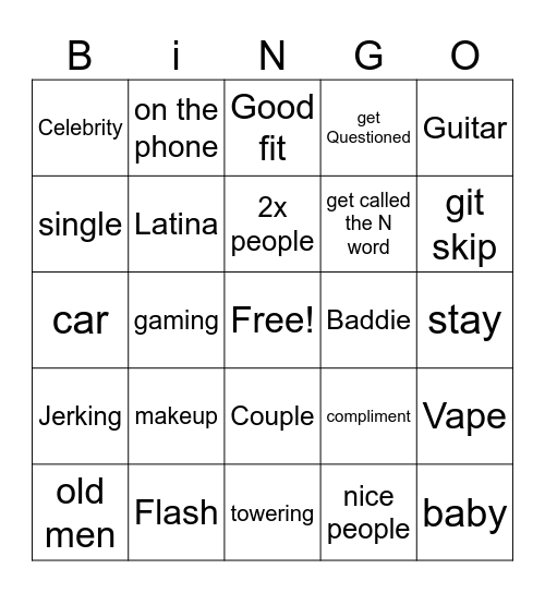 ome Bingo Card