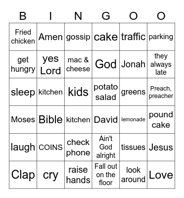 FCBC SAYS... Bingo Card