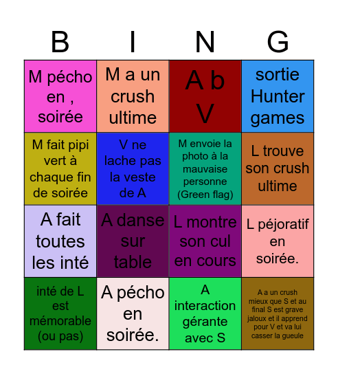 baise wouaf wouaf - Bingo Card