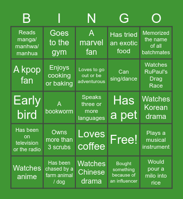 BINGO Card
