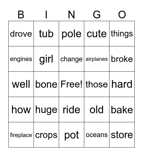 1.4E6A Bingo Card
