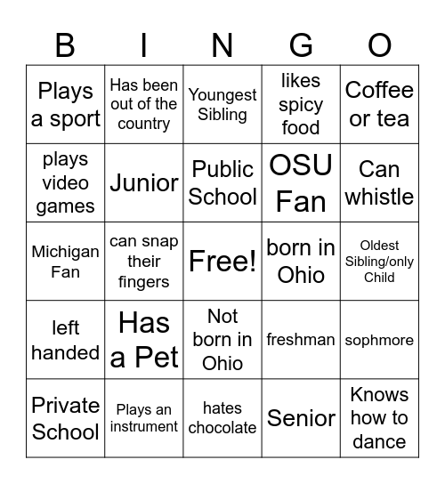 Life Teen Kickoff Fall 2026 Bingo Card