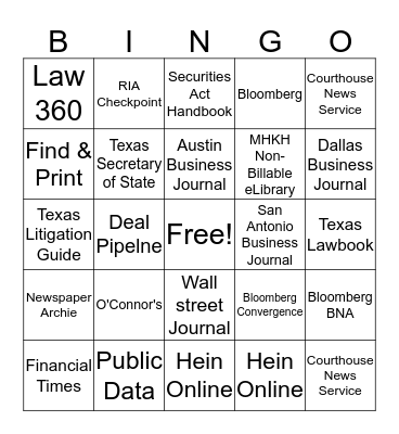 Library Week 2017 Bingo  Bingo Card