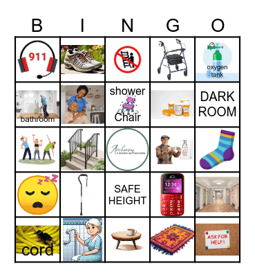 Stay Steady - Fall Prevention Bingo Card