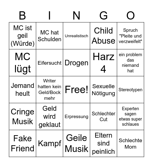 Maurice Bingo Card