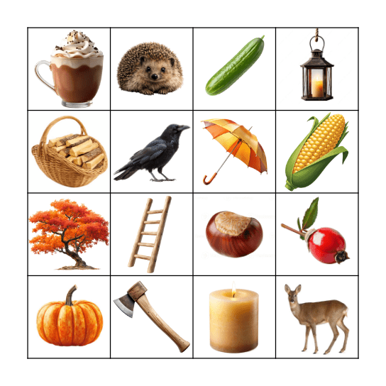 Herbst Bingo Card