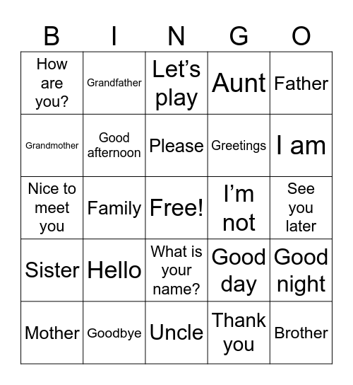 Bingo Card